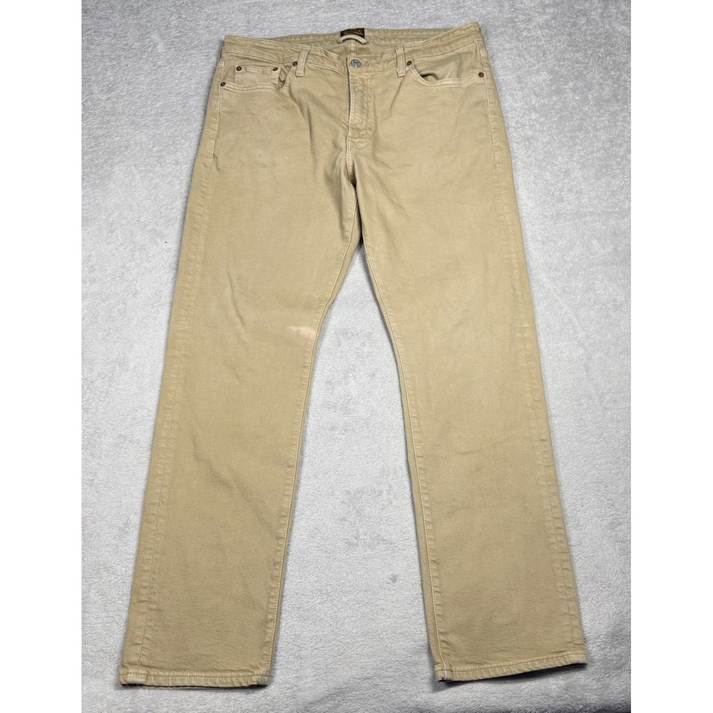 Civilianaire‎ Allen Edmonds Jeans Mens 34 Tan Khaki Comfort Stretch Made in USA